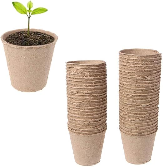 50 unidades de macetas de semillas de fibra biodegradable para ...