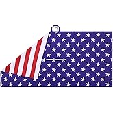 LRD Golf Towel X-Large Microfiber Towel with Carabiner Clip for Golf Bags Old Glory