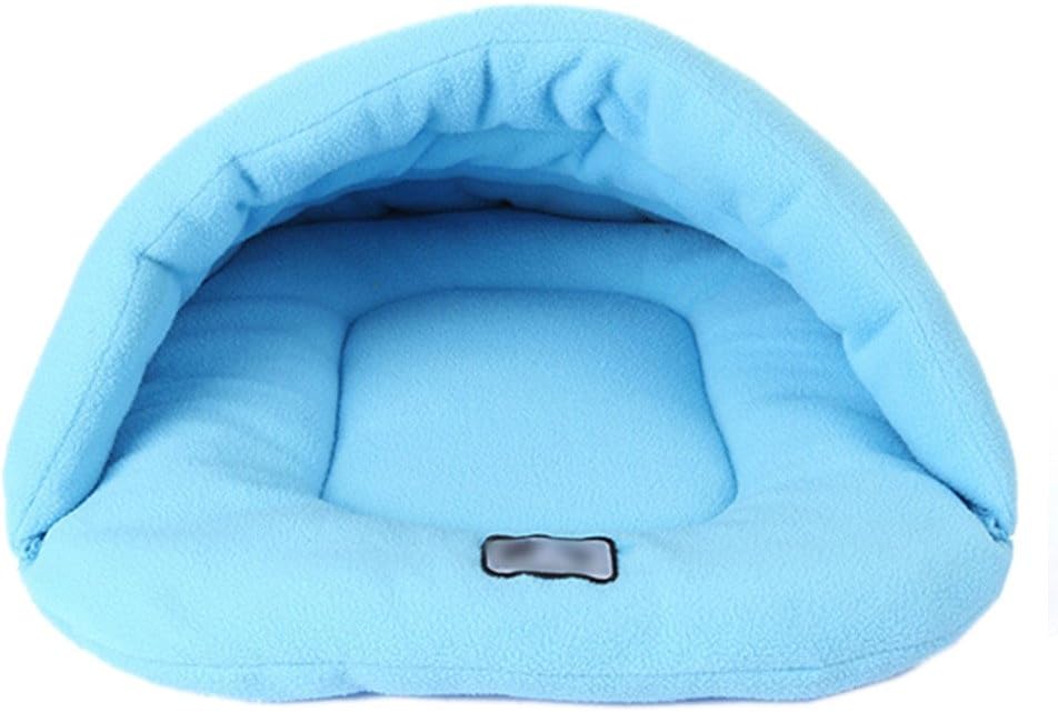 Minkoll Pet Dog Cat Bed, Autumn Winter Warm Cozy Soft House Plush Nest Mat Pad Cushion(M,Blue)