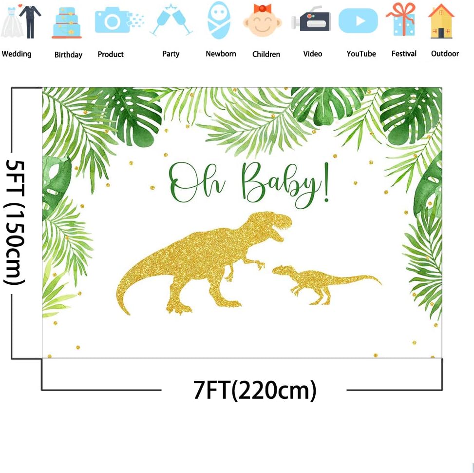 gold dinosaur baby shower