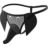 GNFVQLLE Men's G-String Funny Underwear Sexy Elephant Thong Gag Gift | T-Back Mankini, Exotic Apparel, Unique Costumes For Christmas