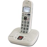 Clarity 53714 Dect 6.0 Amplified Cordless Phone with Digital Answering System VoIP Phone and Device,White,D714