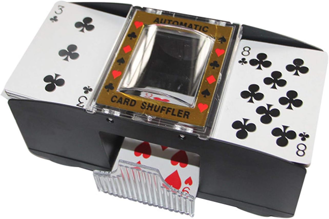 Entweg 2 Decks Automatic Card Shuffler Automatic Playing Cards Shuffler