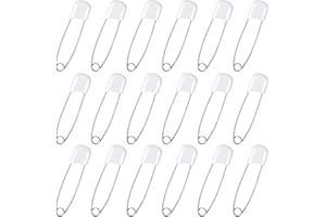 100 Pcs Diaper Pins, 2.2in Diaper Pins for Cloth Diapers Heavy Duty, Stainless Steel Baby Safety Pins, Plastic Head Baby Pins