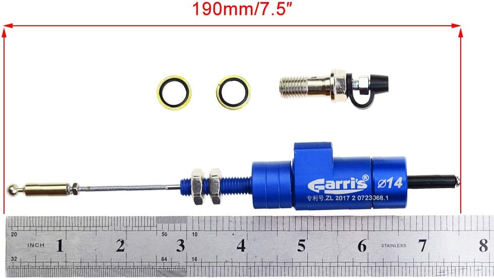 WOOSTAR M8 x 1.25mm Motorcycle Hydraulic Clutch Master Cylinder Brake Pump Replacement for YZ125 YZ250 YZ250F YZ450F WR250F WR450F CRF230F Shadow ACE 750 Deluxe Pit Bike ATV 4 Wheeler Scooter Blue - Image 4