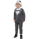 Disney Nightmare Before Christmas Jack Skellington Cosplay Hooded One Piece Jumpsuit for Baby & Kids