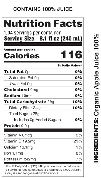 POMONA ORGANIC APPLE JUICE (PACK OF 12), 8.4 OZ GLASS BOTTLES
