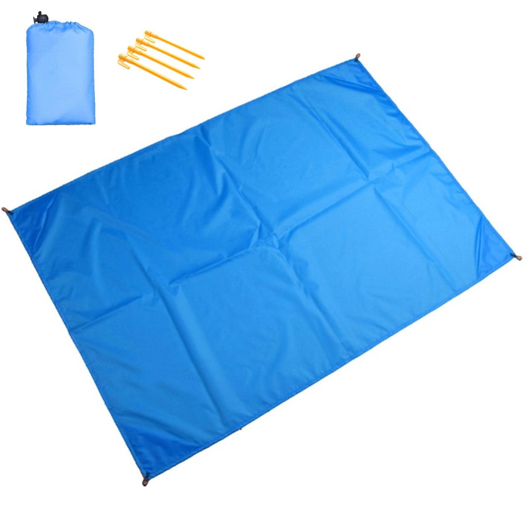 CYNEBR Ultra-Light Portable Picnic Blanket - Waterproof, Non-Stick, Extra-Large Folding Mat (110 x 150CM, Blue)
