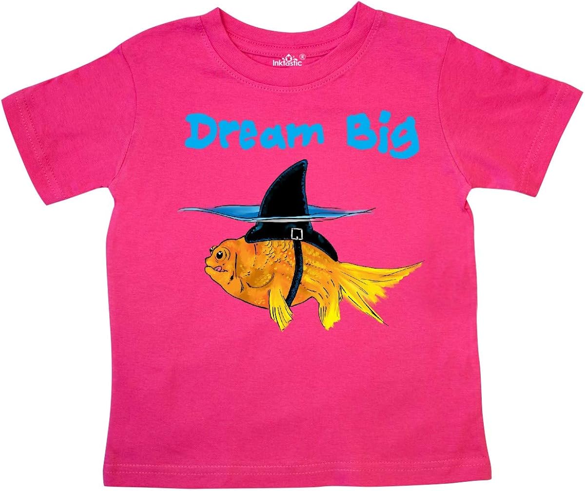 inktastic Dream Big Cute Goldfish with Shark Fin Toddler T-Shirt