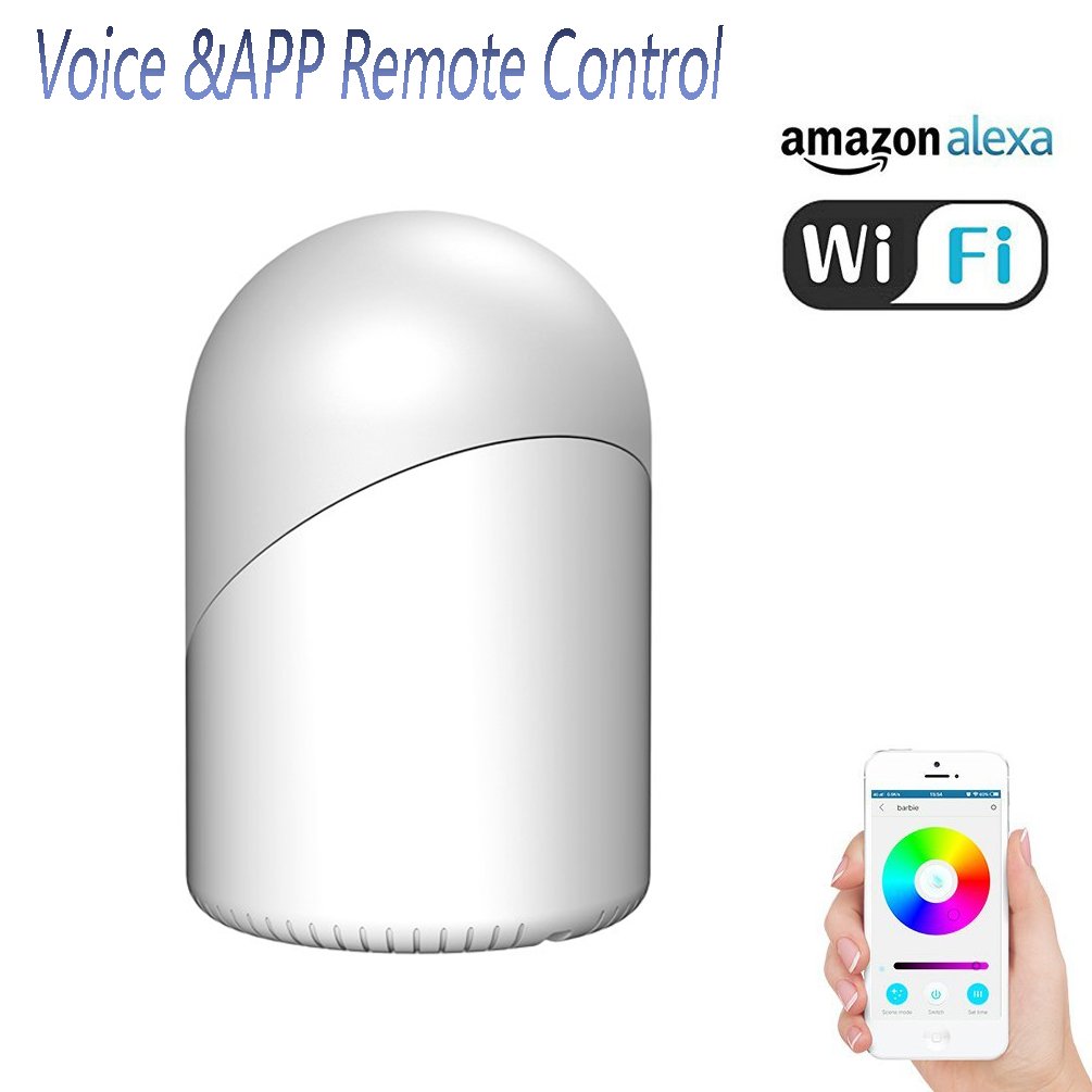 Smart Table Night Lamp, SUNETLINK WiFi Desktop Night Light, Color Changing LED Night Light Compatible with Amazon Alexa/Google Home, Connected App Controlled by Voice or Smart Phones (LG-2)