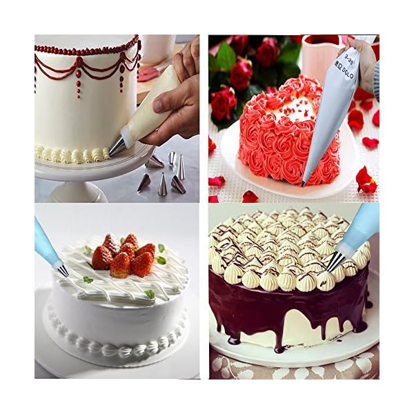 42 Pcs Cake Decorating Tips kit with 32 Stainless Steel Icing Tips Set