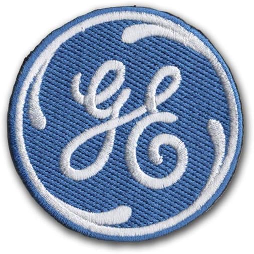 Amazon Com General Electric Logo 3 Iron On Or Sew On Embroidered Applique Emblem Patch Badge Perfect For Dress Clothes Pants Hats Caps Jeans Jackets T Shirts Vest Backpack Gifts And Accessories Arts Crafts Sewing