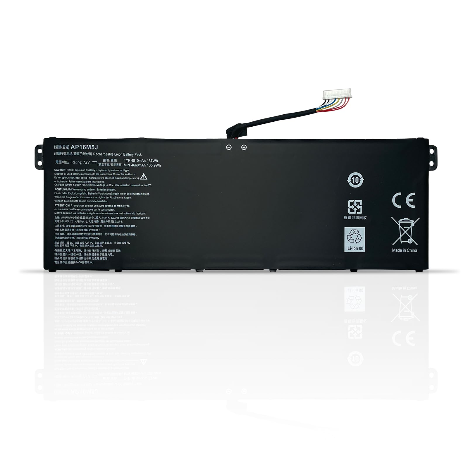 AP16M5J Laptop Battery Replacement for Acer Aspire 1 A114-31 A114-31-C4HH A114-31-C5GM 3 A314-31 A315-21 A315-51 5 A515-51 A515-51-75UY ES1-523 ES1-523-2342 KT00205005(7.7V 37Wh)