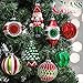 Valery Madelyn 10ct 37.528.514CM Red Green White Christmas Glass Ball Ornament EG0106-0011