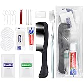 20 Sets Personal Hygiene Kit Bulk, Disposable Toothbrushes with Toothpaste Floss Comb Soap Cover Shampoo Body Wash and Vanity Kit, Toiletry Kits Homeless Supplies Bulk for Women,Men,Travel,Homeless