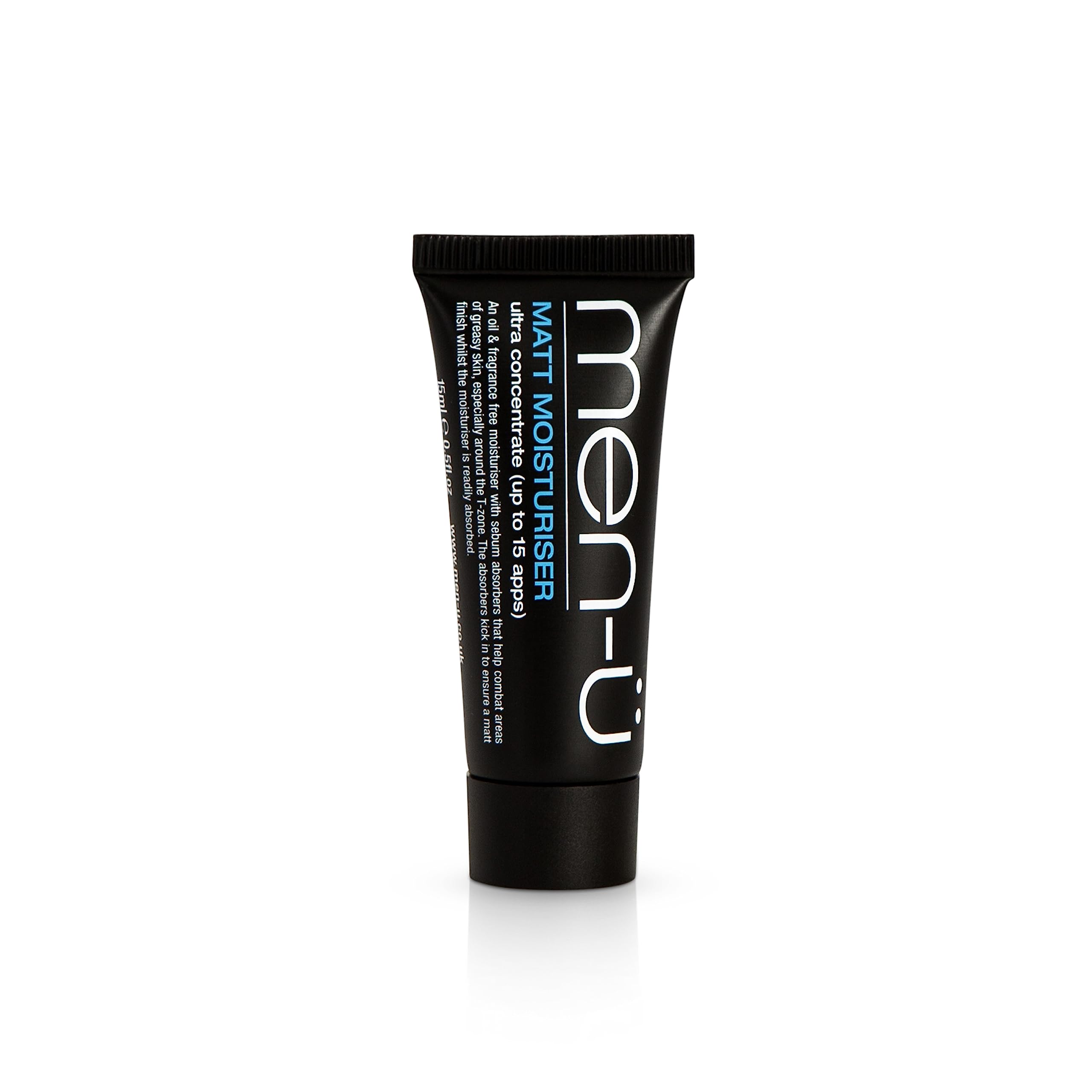 men-u MATT FACE MOISTURISER BUDDY TUBE 15ml, up to 20 applications, Ultra-Concentrate Mens Moisturiser, Use on the Face and Neck for Matt, Smooth & Firm Surface