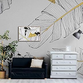 Wall Mural Creative Idea Tropical Leafs Removable Self-Adhesive Large Wallpaper - 66x96 inches