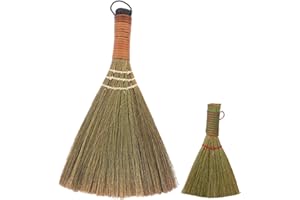 Small Desk Whisk Broom Natural Bristle Handheld Sweeper Lightweight Mini Broom for Home Office Tabletop Cleaning