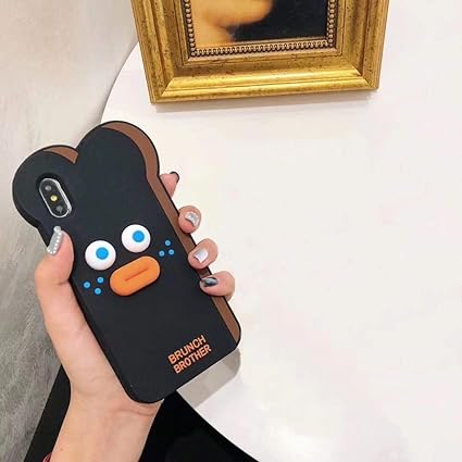 Amazon Co Jp Niziu 愛用 ブランチブラザー 可愛い パン型 Iphoneケース スマホケース Iphone6 7 8 ブラック 家電 カメラ