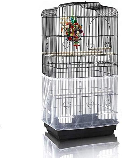 ASOCEA Extra Large Bird Cage Seed Catcher Guard Universal Birdcage Cover Nylon Mesh Net for