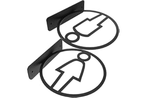 UTHCLO 2pcs Acrylic Double-sided Bathroom Door Hanging Signs for Business Men's and Women's Washroom