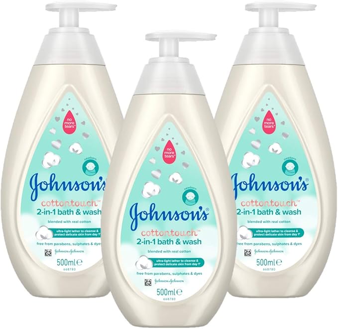johnson's cotton touch 2 in 1 wash