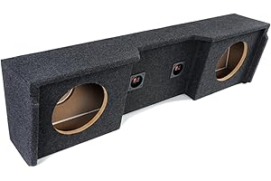 ATREND Bbox Dual Sealed 10 Inch Subwoofer Enclosure - Accu-Tuned Subwoofer Box Improves Audio Quality, Sound & Bass - Fits 1999-2007 Chevrolet/GMC Silverado/Sierra Extended Cab,Charcoal