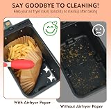 BYKITCHEN Air Fryer Liners 150pcs for Dual/1 large 1 small baskets view 5
