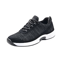 Orthofeet Men's Orthopedic Black Knit Lava