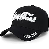 Trendy Apparel Shop Only Jesus Praying Hand Embroidered Christian Ball Cap