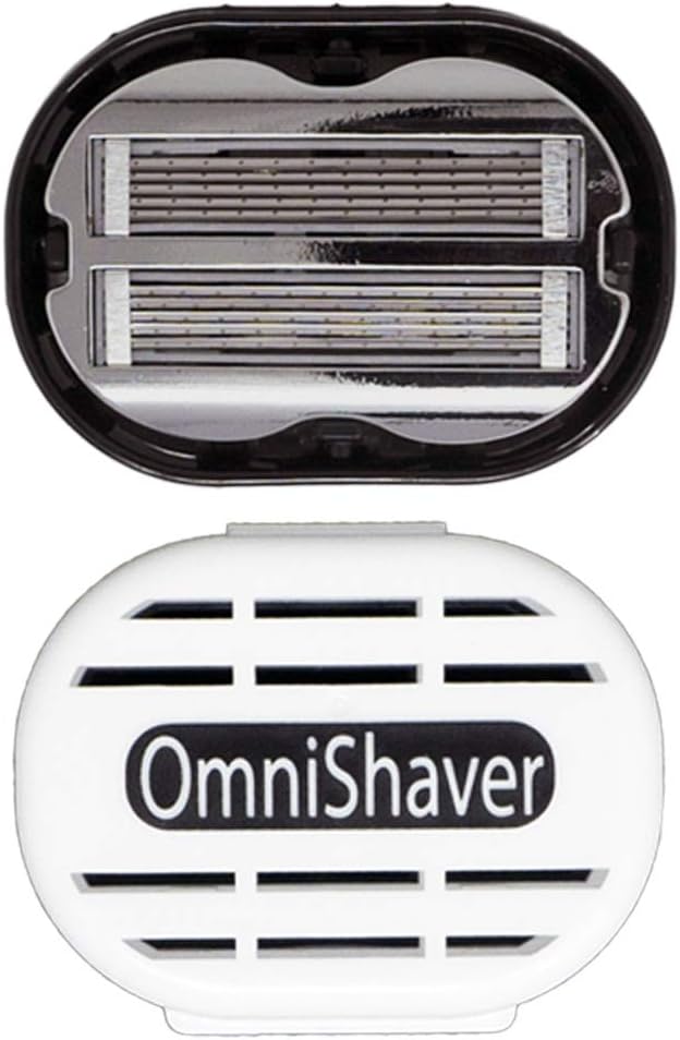 Premium Omnishaver with Travel Case - The Fastest Way to Shave Head, Legs, Arms, Body | Disposable Shaving Razor Self Cleans & Strops During Use | Hair Cutter with Durable Blade, Bald Head Shaver