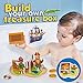 Learn & Climb Interactive Bath Toys for Boys - Play and Build Your Own Pirate Ship. for Boys Ages 3-4-5, Toddlers and Kid - Plus Bath Toy Organizer and Bath Chore System