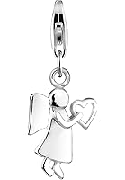 Elli Charm Doppel-Herzen Anhänger - 925 Sterling Silber Verbundenheit
