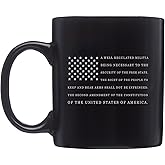 Rogue River Tactical Black Patriotic 2nd Amendment Coffee Mug Novelty Cup Great Gift Idea For Any Republican or Conservative