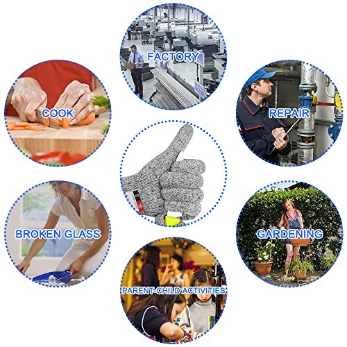 image for Cut Resistant Gloves,AOFU Food Grade Level 5 Protection, Safety Kitche