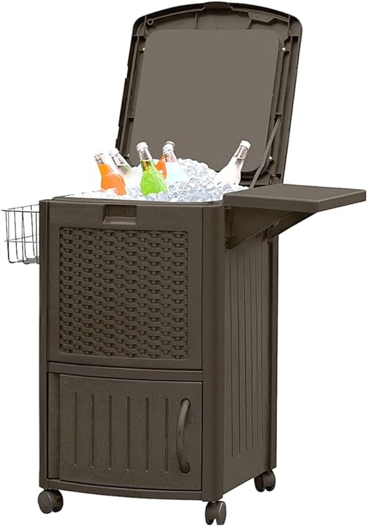 outdoor wicker beverage cooler