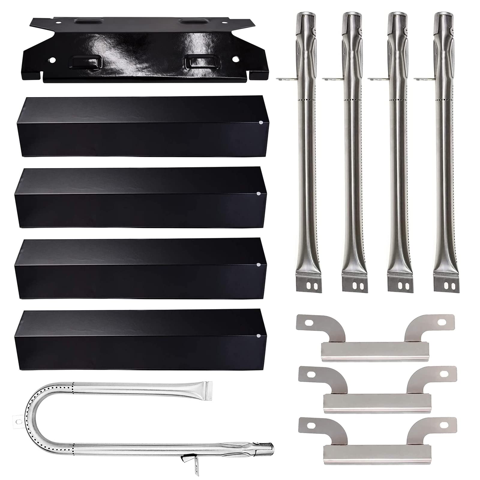 Photo 1 of Criditpid Grill Replacement Parts for Brinkman 810-3660-S, 810-3661-F Models. Grill Heat Plate Shields, Pipe Burner Tubes and Crossover Tubes for Brinkman 810-3660-S.
