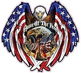Nostalgia Decals American Bald Eagle Home of the Free Because of the Brave Reflective Decal 6