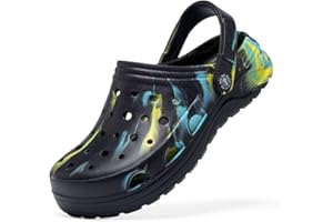 GENERIC Kids Boys&Girls Black Camouflage Clogs Children's Beach Shoes Classic Marbled Tie Dye Clog Little Kid