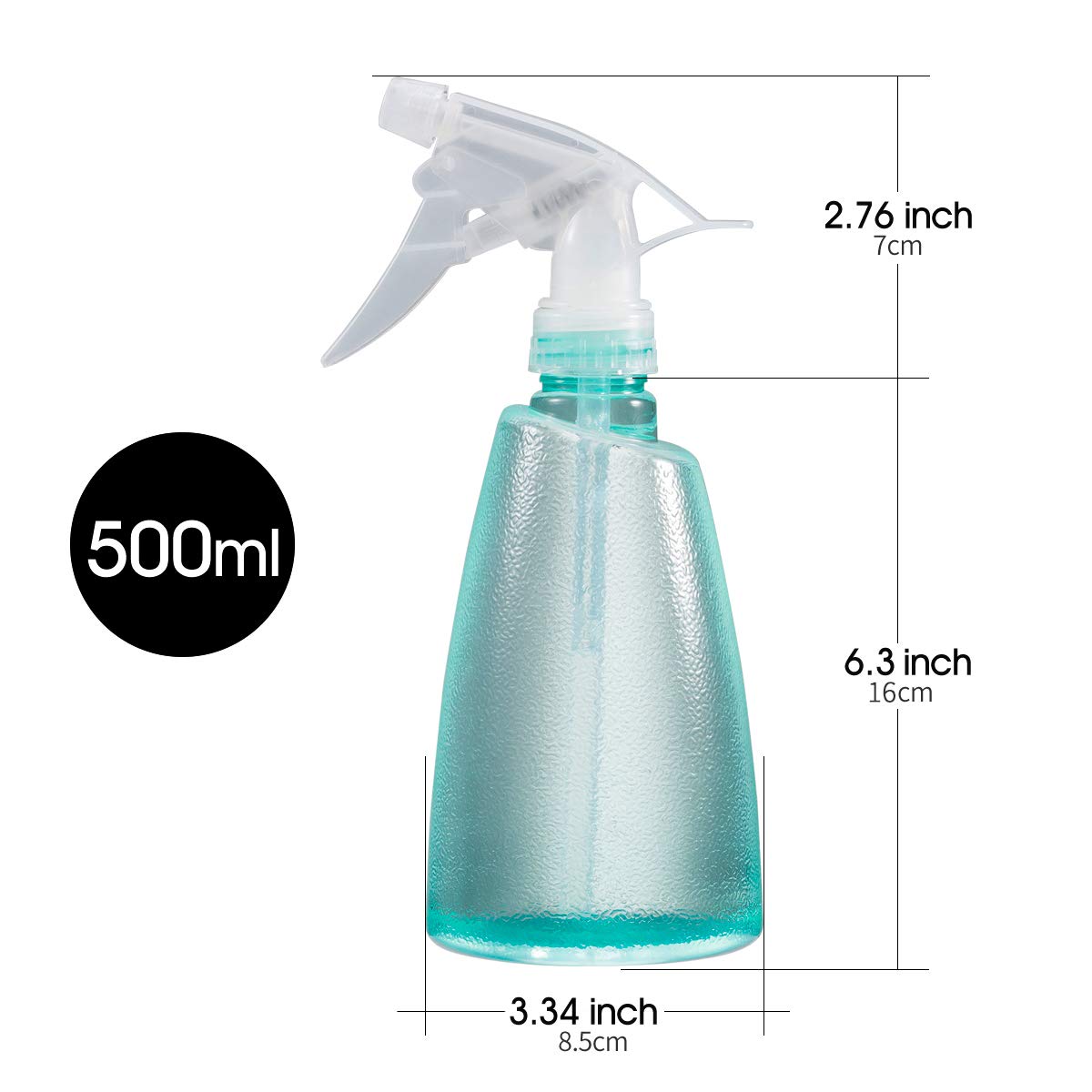 Empty Plastic Spray Bottles(3 pack)–17oz Spray Bottle, Squirt Bottle, Plastic Spray Bottles for Cleaning Solutions, Hair, Essential Oil, Plants, Refillable Sprayer with Mist and Stream Mode : Beauty
