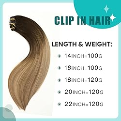 SURNEL Clip in Hair Extensions Balayage Dark Brown
