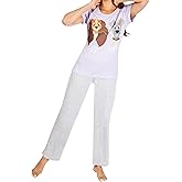 Disney Womens Pajamas | Lady And The Tramp Womens Pajama Set | Short Sleeve PJs | Sizes Small To XX-Large