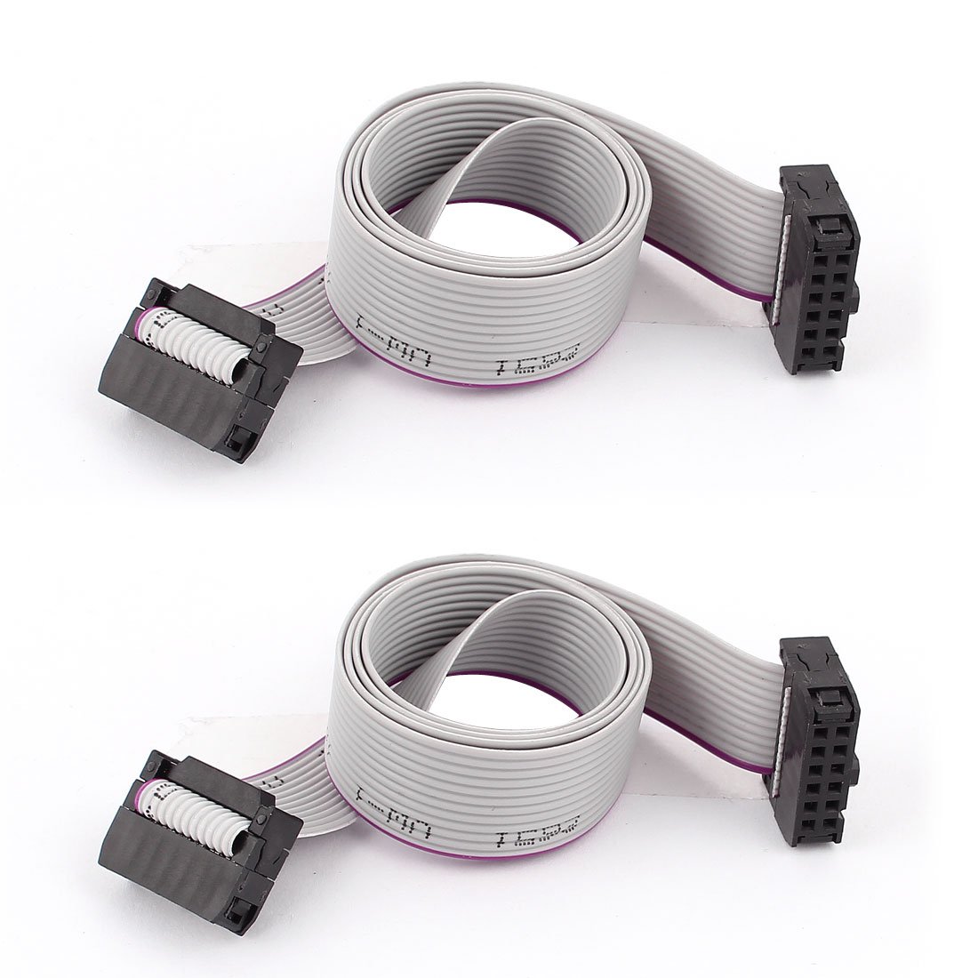 sourcing map 2pcs IDC 12Pin Hard Drive Data Extension Wire Flat Ribbon Cable 50cm