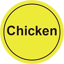 Food Service Identification Veggie Deli Labels 1 Inch Round - 500 Count Food Stickers For Vegetarian Items, Semi-Gloss Water Resistant 1 Inch Round Labels
