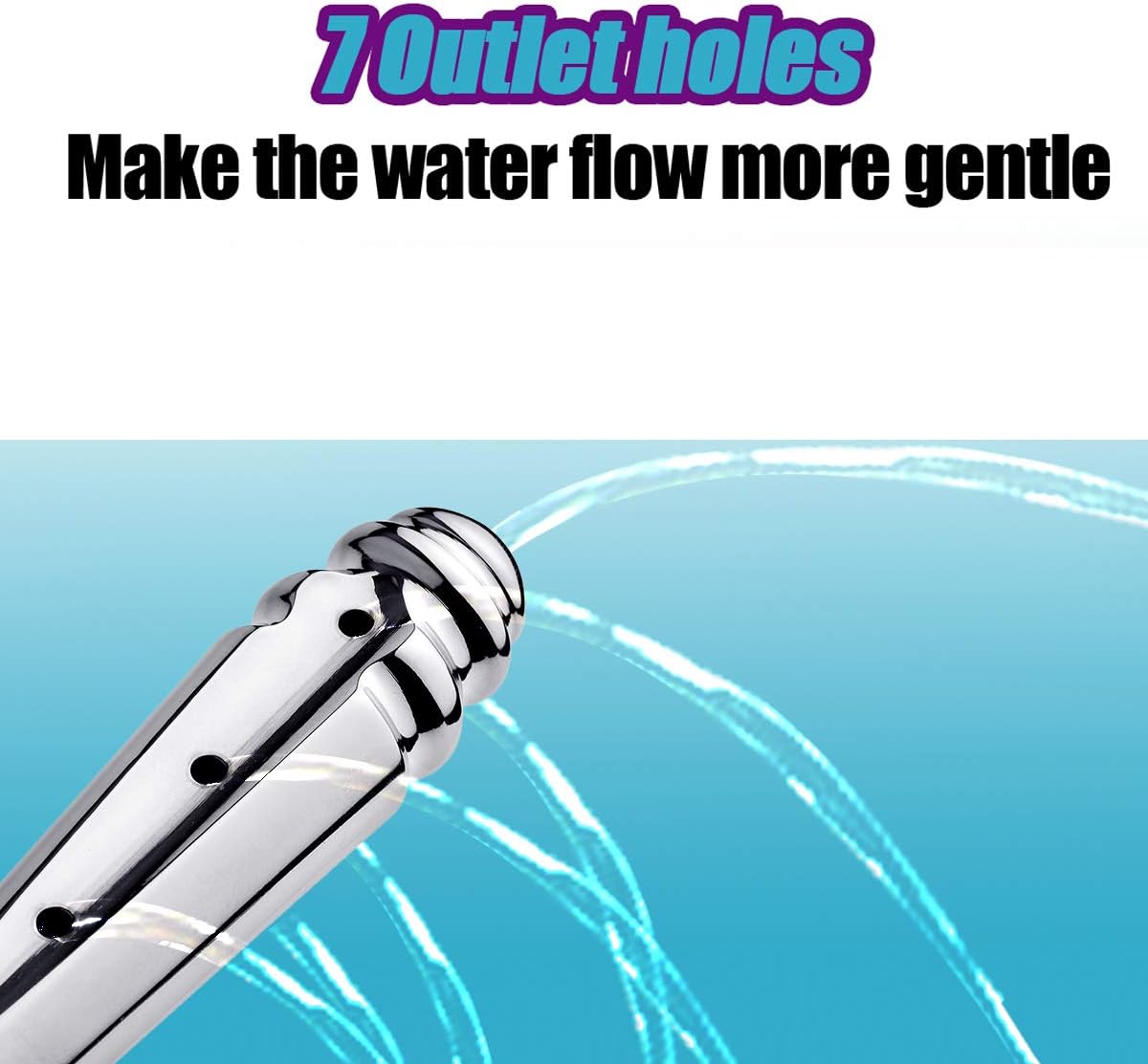 Enema Cleaning Shower Metal Shower Head-Pregnant Women Handheld Bidet 59 inch Shower Hose (Large), Metallic Silver - Image 4
