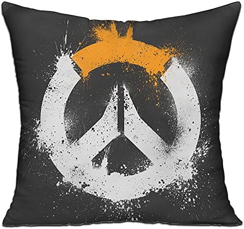 YesTown Overwatch OW Logo Throw Pillow Soft Velvet Core Included,18 "X 18 "