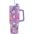 Squishmallows 40oz / 1200 ML Tumbler with Straw & Lid | Leak & Spill Proof Travel Mug | Stainless Steel Vacuum Insulated Water Bottle with Handle Keeps Cold for 17Hrs or Hot for 5Hrs