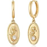 MYEARS Women Earrings Gold Huggie Hoop Dangle Drop 14K Gold Plated Small Simple Hypoallergenic Everyday Jewelry