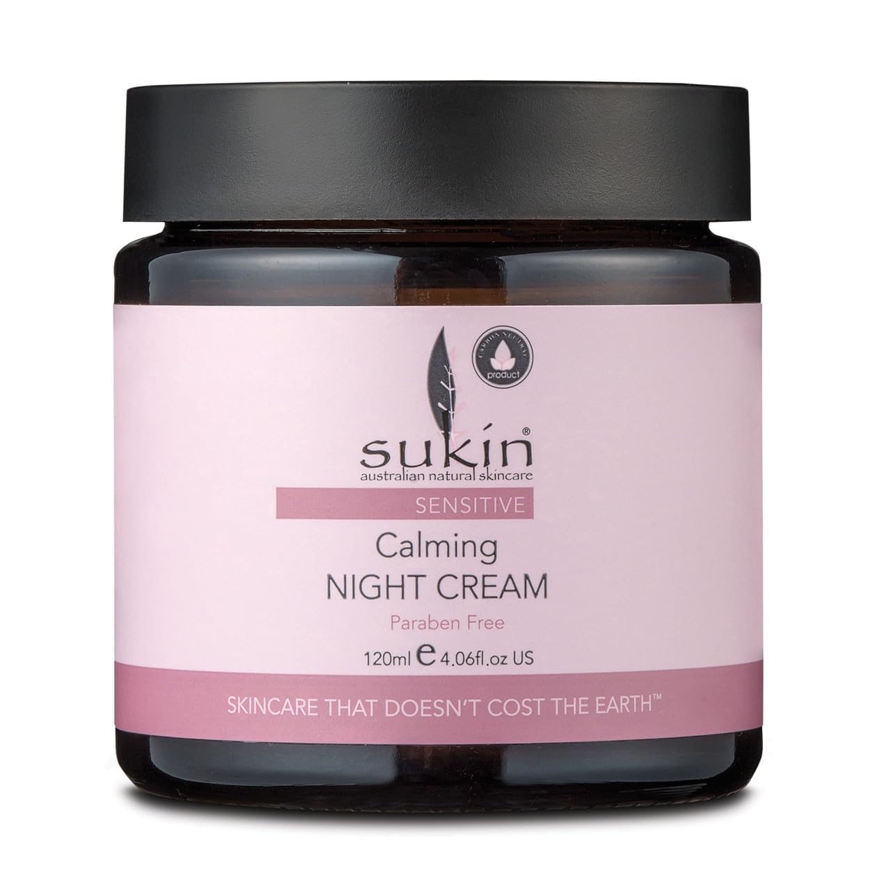 Sukin Sensitive Calming Night Cream 120ml - with Rosehip & Evening Primrose; vegan friendly - improves texture while you sleep, soothes & helps relieve redness, boost moisture levels for dry skin.