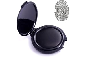 Fingerprint Ink Pad – Black Thumbprint Ink for Notary Supplies, Portable Id Identification Security Fingerprint Kit for Finge